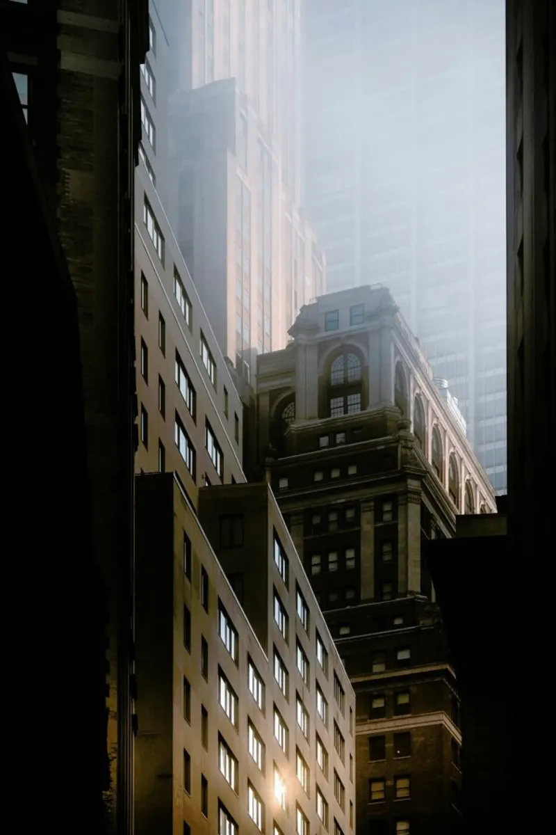 Manhattan Morning poster con telaio in plastica da Cordula Schaefer