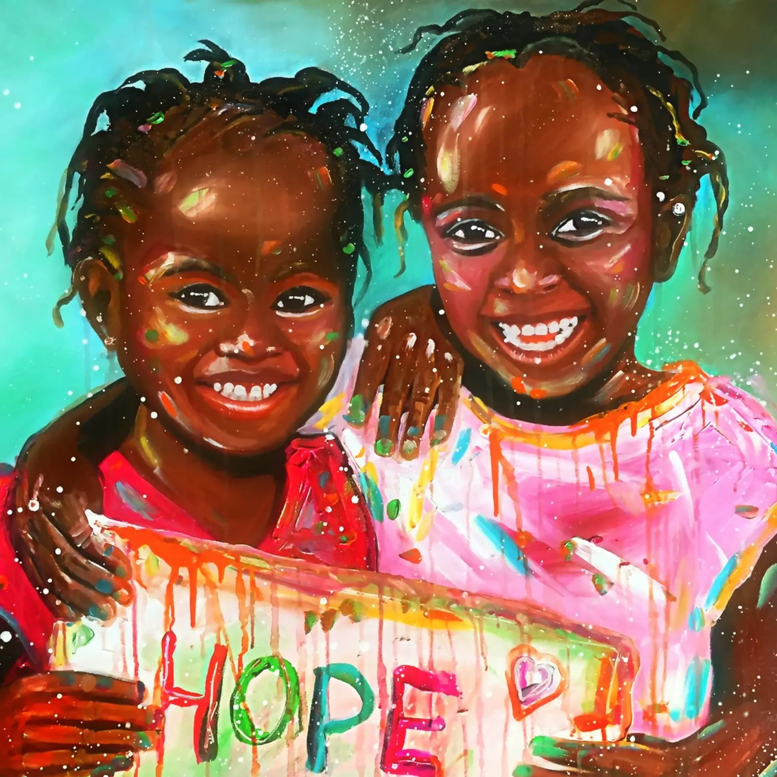 HOPE ! poster con telaio in alluminio da Happy 😃 Art 🎨 by Christine Schnoell