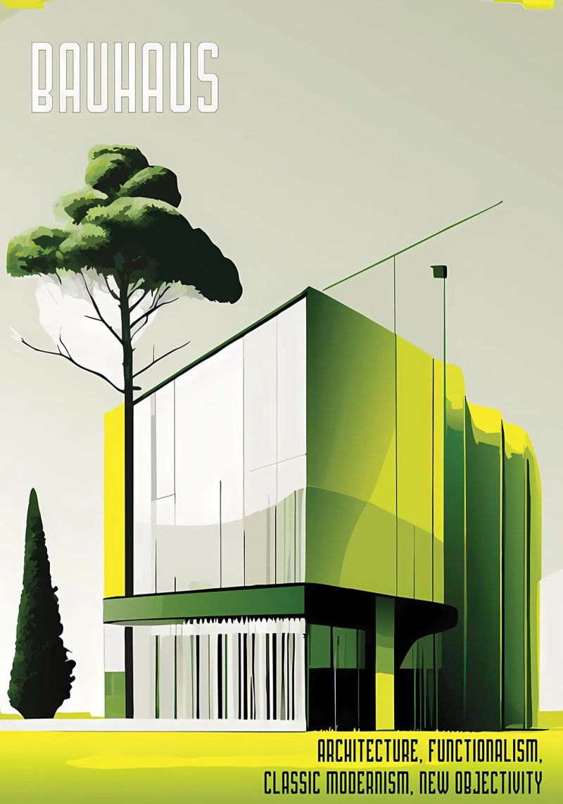 Bauhaus Modernr Poster von Karraker