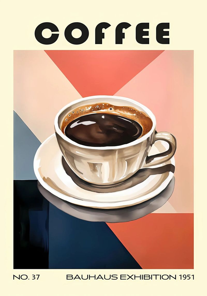 Coffee Bauhaus Cafe Kitchen poster by Karraker