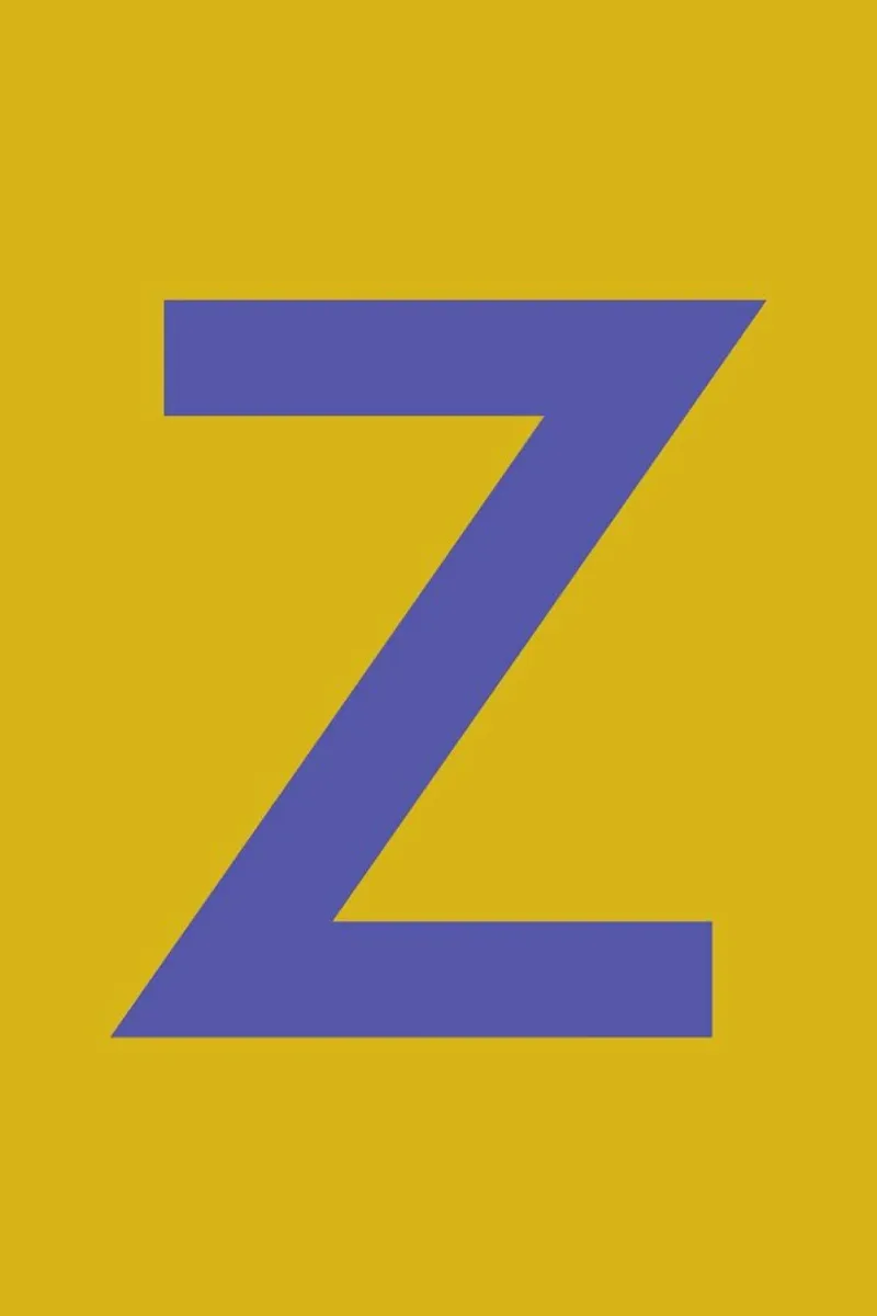 Yellow Letter Z canvas van Studio One