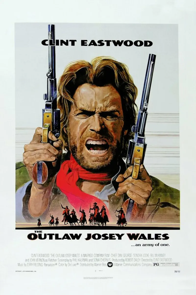 ‘The Outlaw Josey Wales’ Retro Movie Poster Hahnemühle von Gallery Print and Art Limited