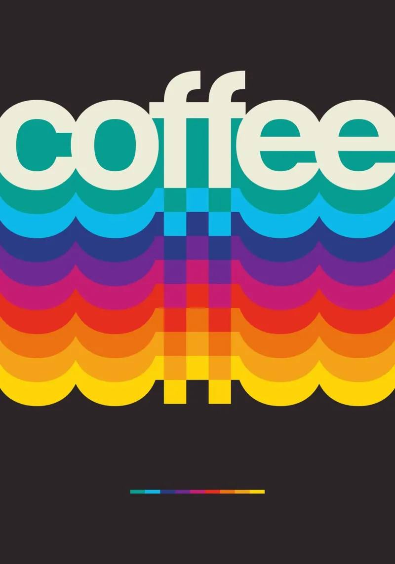 Retro Coffee Black pellicola backlit da nabakumov