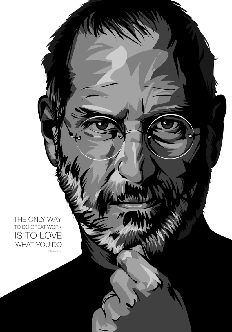 Steve Jobs quote pellicola backlit da nabakumov