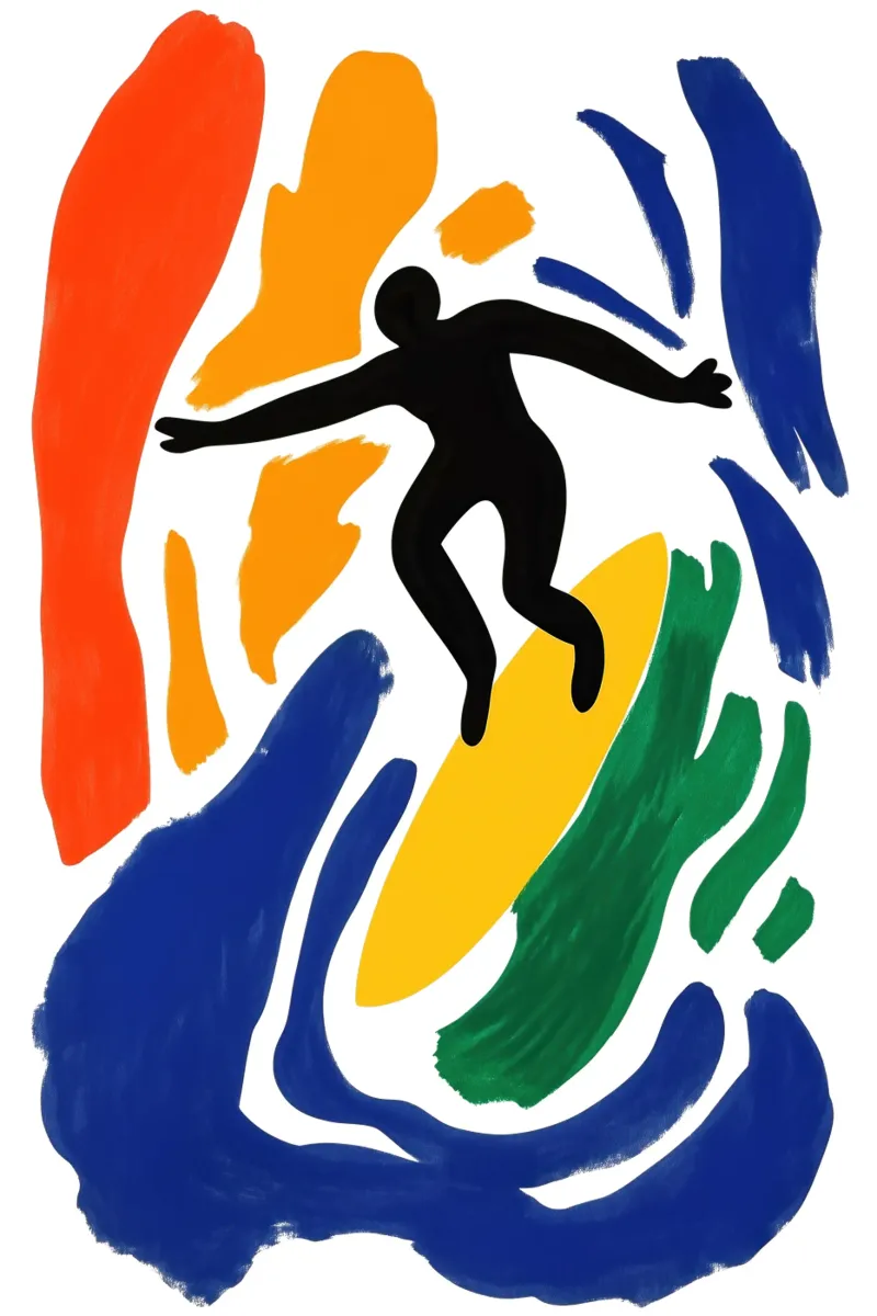 Surfing the Matisse wave | Dipingere nello stile di Matisse pellicola backlit da Autofocus