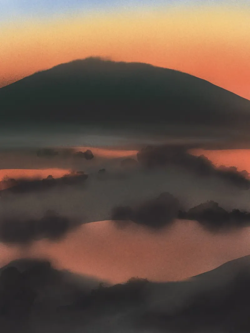 Coucher de soleil en voyage film rétro-éclairé de Little Dean