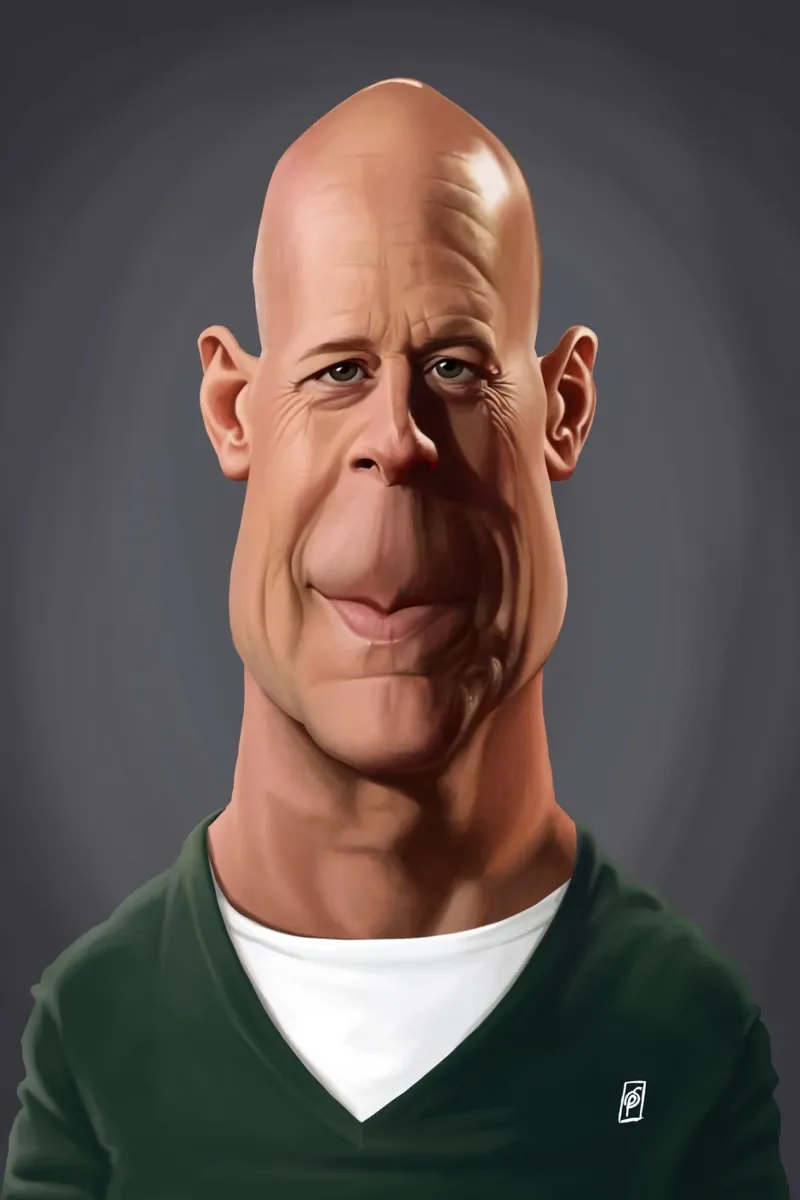Bruce Willis pellicola backlit da Rob Art | Illustration