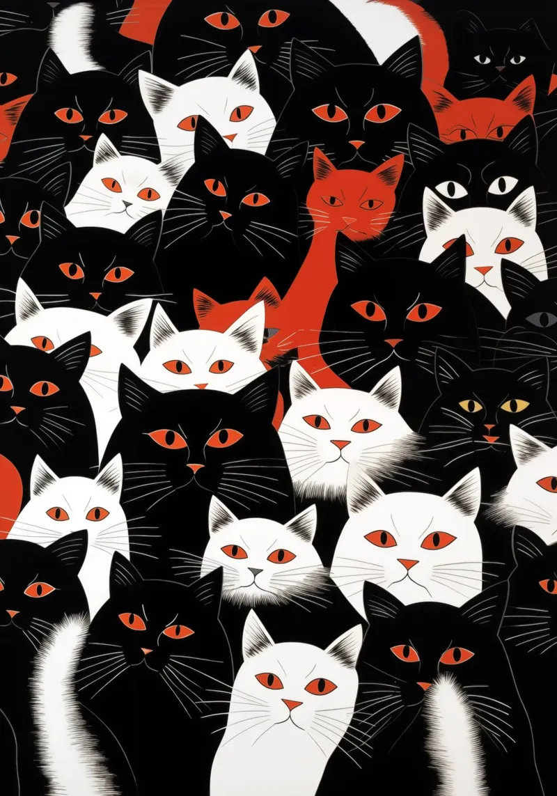 Cats hahnemühle by Justyna Jaszke JBJart