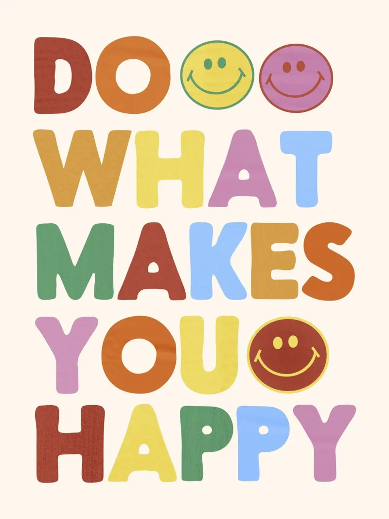 Retro Smiley Face Motivational Print metacrilato de showmemars