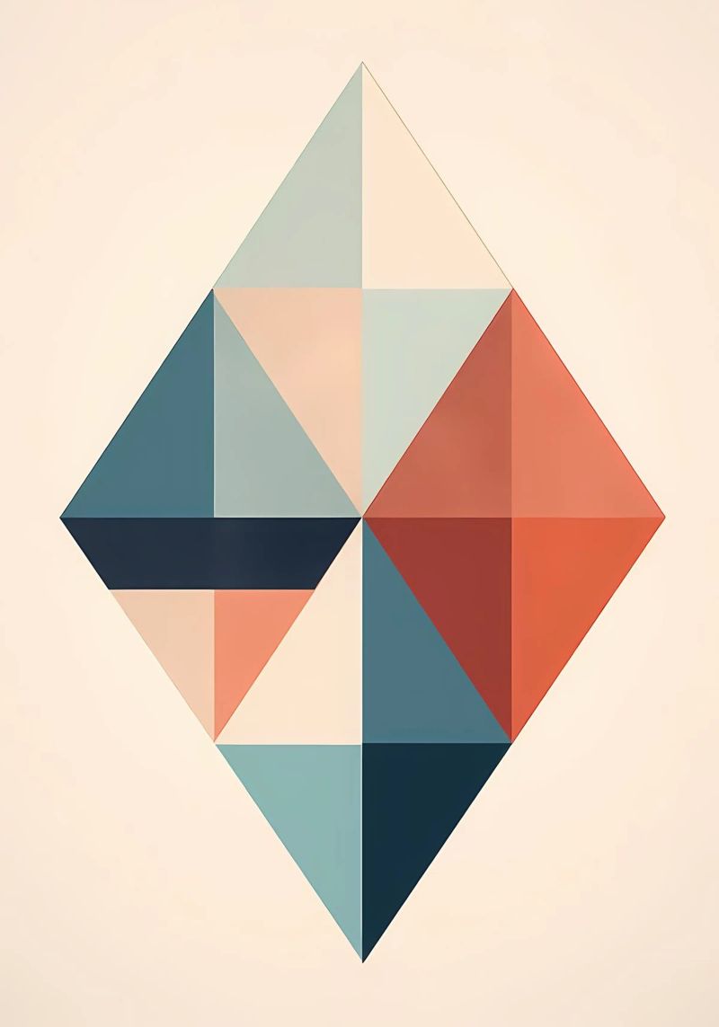 Geometrische abstrakte Kunst Poster von Karraker