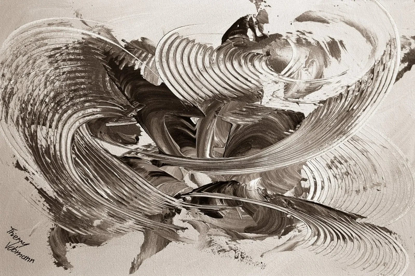 SEPIA 39 pellicola backlit da Thierry Vobmann Abstract painting