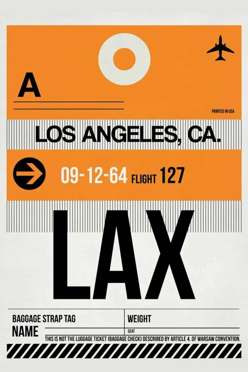 LAX-Los Angeles pellicola backlit da Naxart