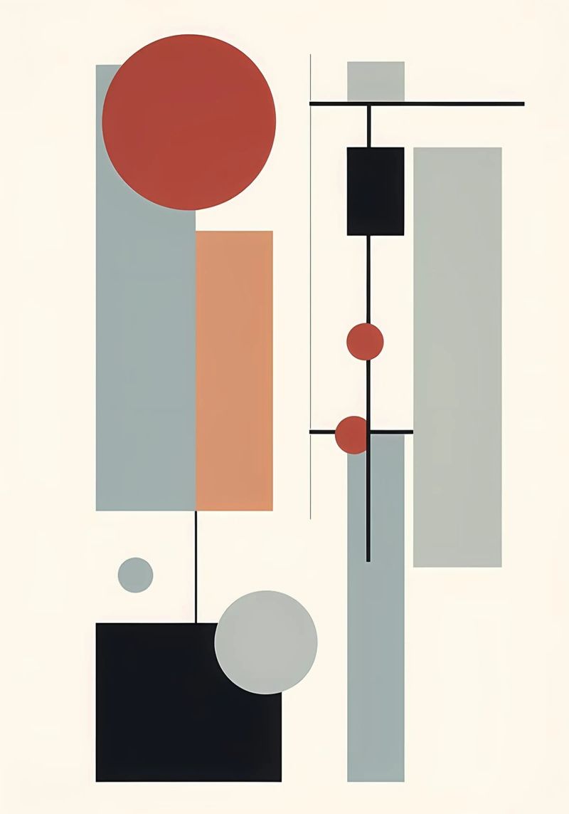 Abstracte geometrische kunst poster van Karraker