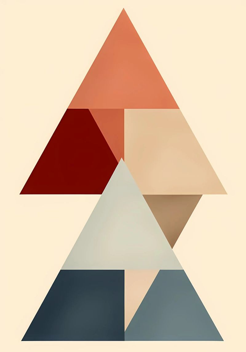 Triángulos geométricos abstractos poster de Karraker
