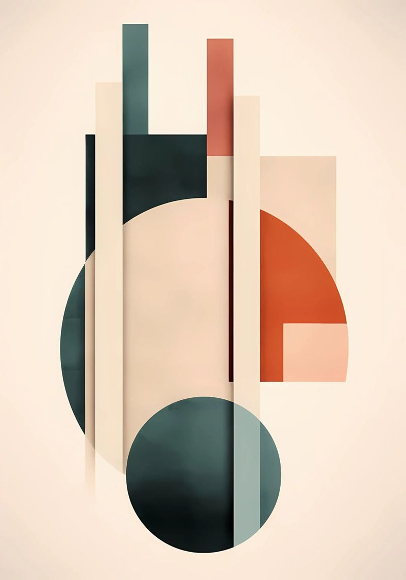 Art géométrique abstrait poster de Karraker