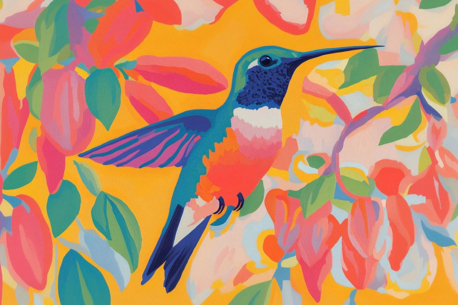 Happy colours with Kolibri poster by Carinaprint