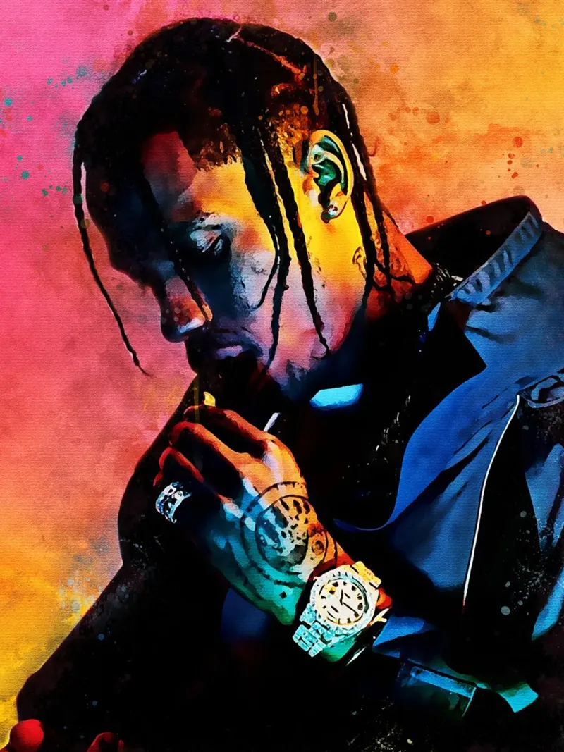 Travis Scott pellicola backlit da avissta