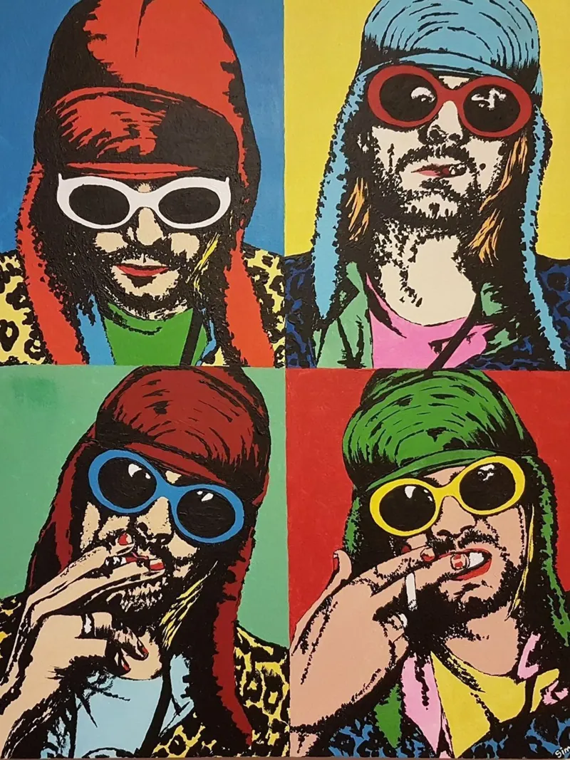Kurt Cobain Nirvana pop art pellicola backlit da avissta