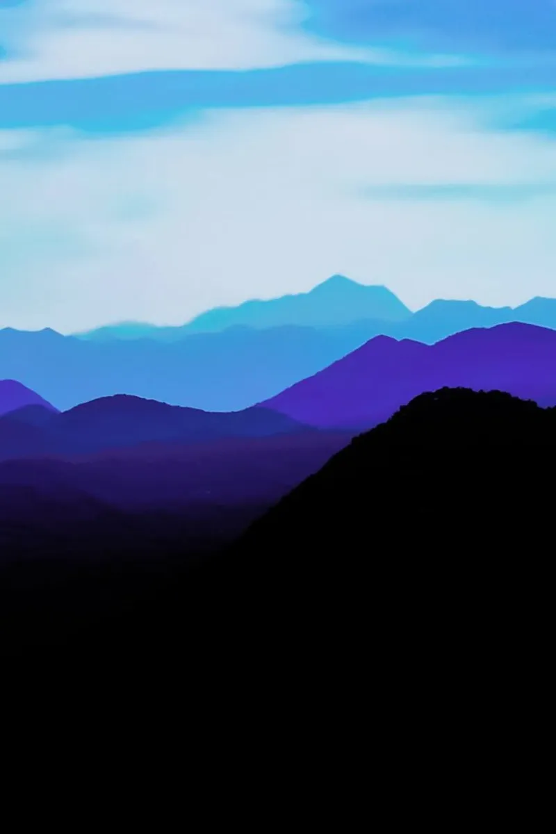 Blue Mountain Range pellicola backlit da Babett Schultze