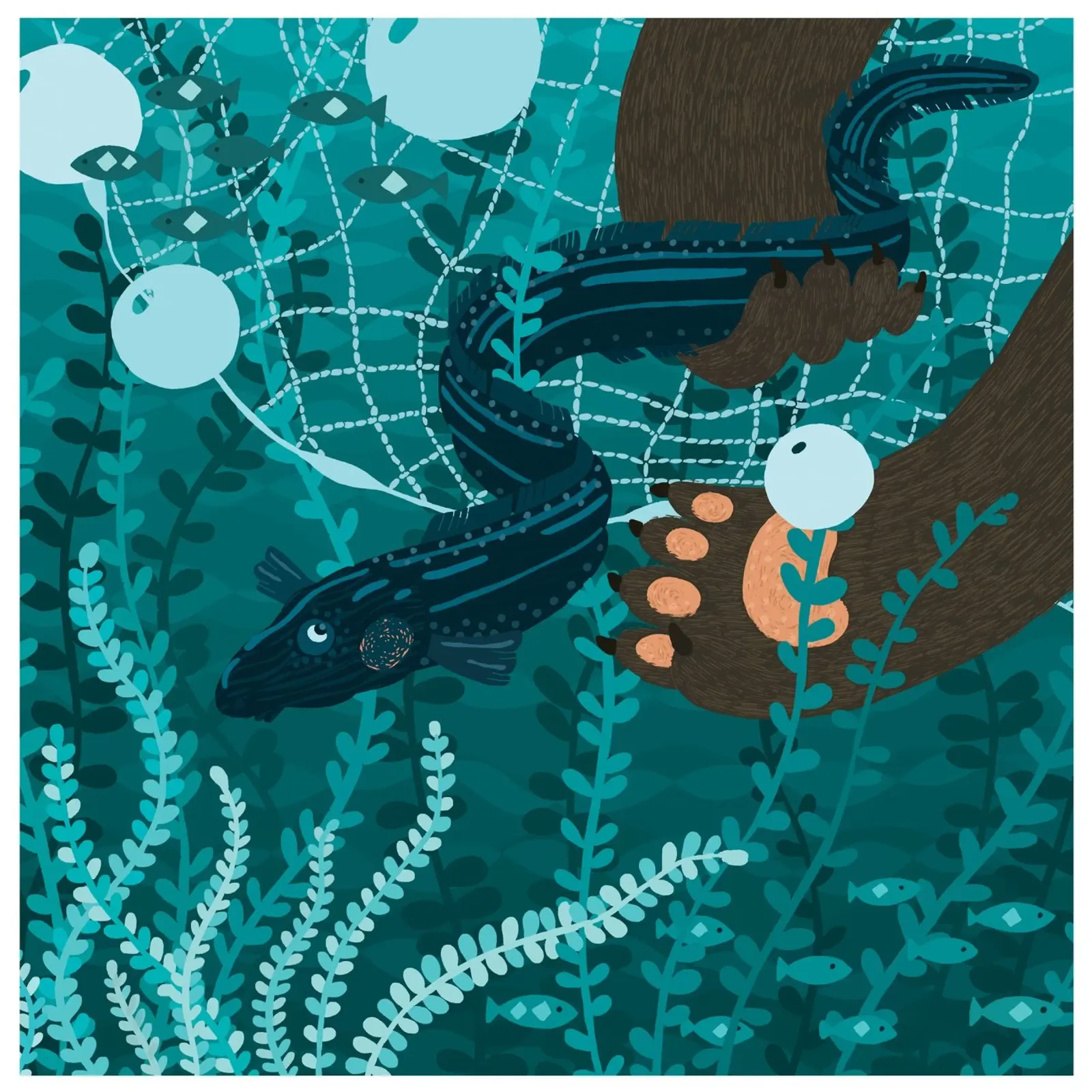 Scivoloso come un'anguilla poster da Lidia Blomgren