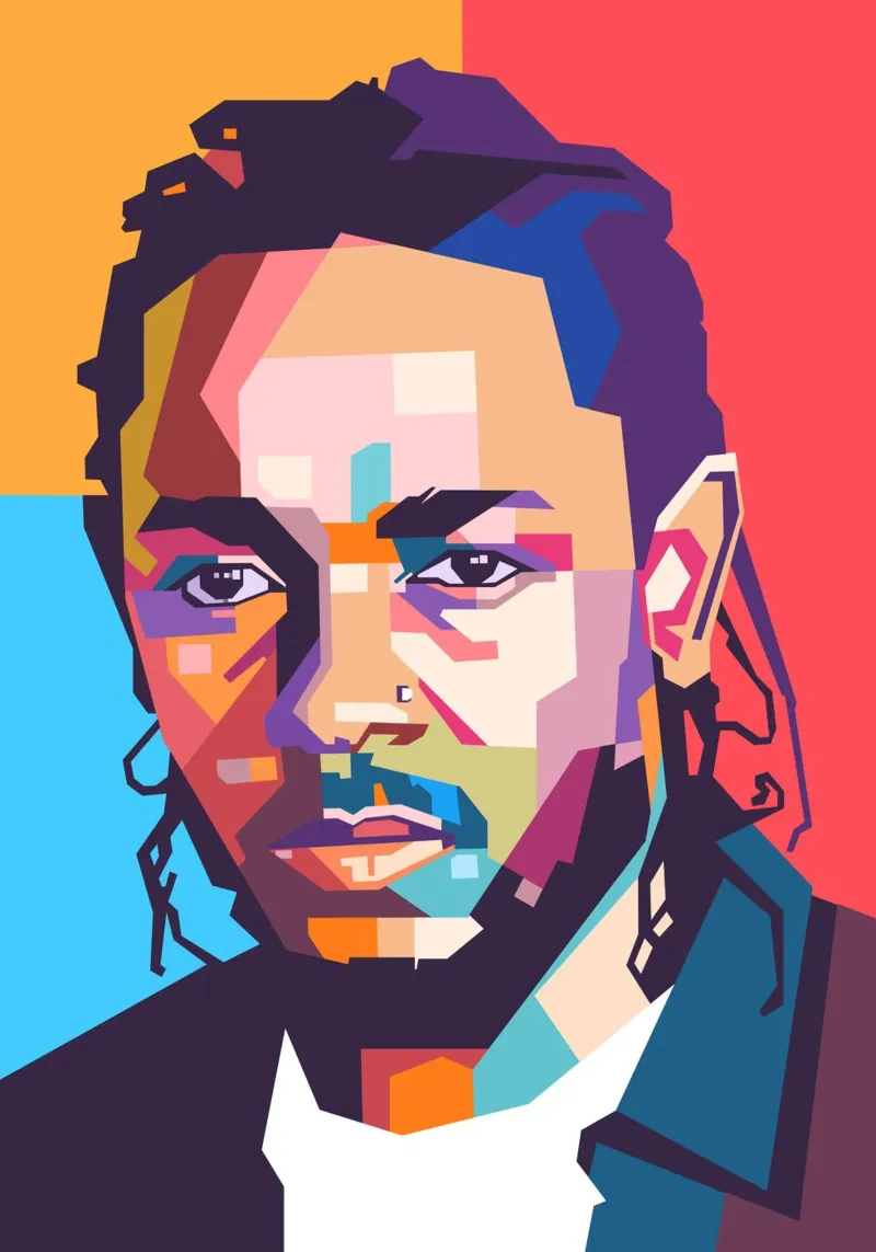 Kendrick Lamar pop art portrait canvas by Hantamrata