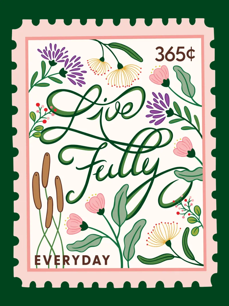 Vivere pienamente - raccolta di 365 giorni poster con telaio in alluminio da easternspringco