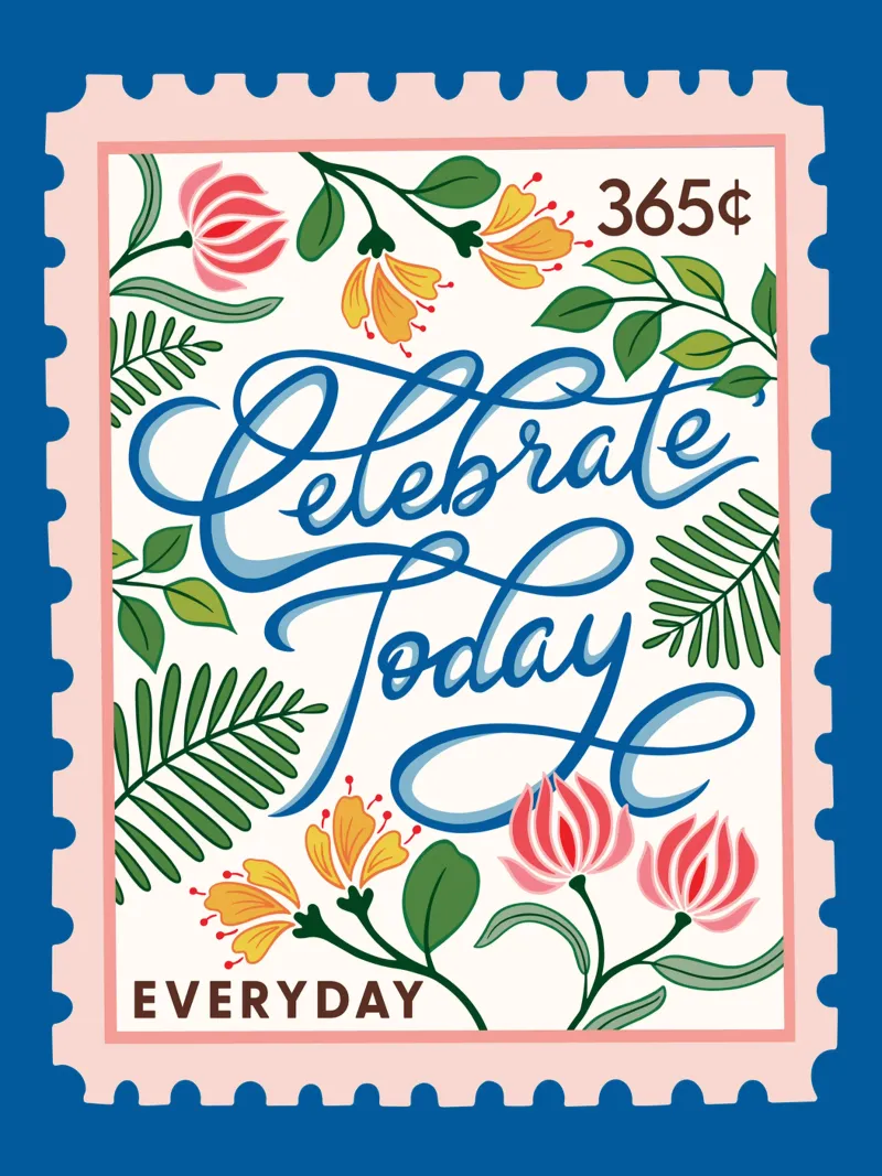 Vier vandaag - 365 dagen collectie canvas met Baklijst van easternspringco