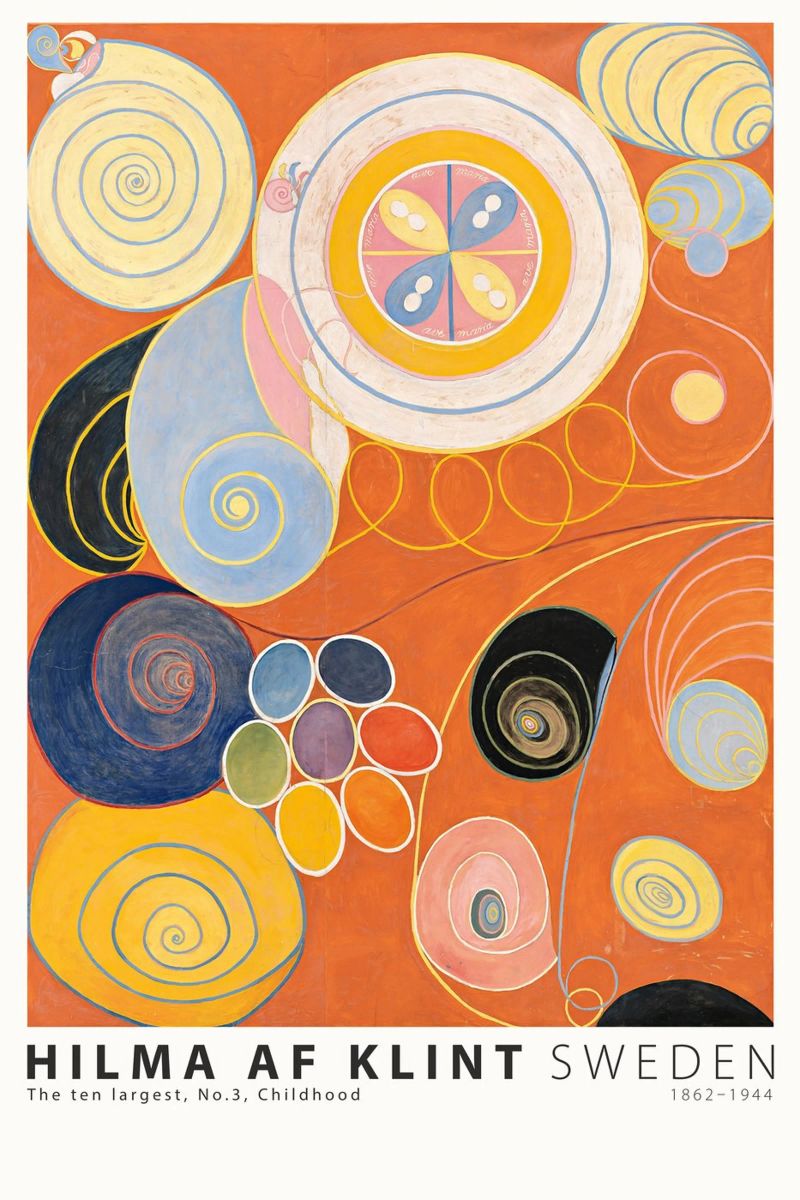 Hilma AF Klint - The ten largest No. 3 Childhood poster by Old Masters