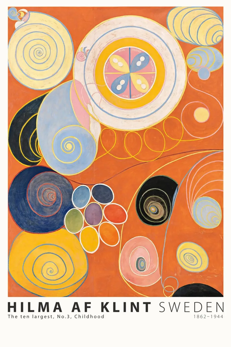 Hilma AF Klint - I dieci più grandi n. 3 Infanzia carta hahnemühle da Old Masters