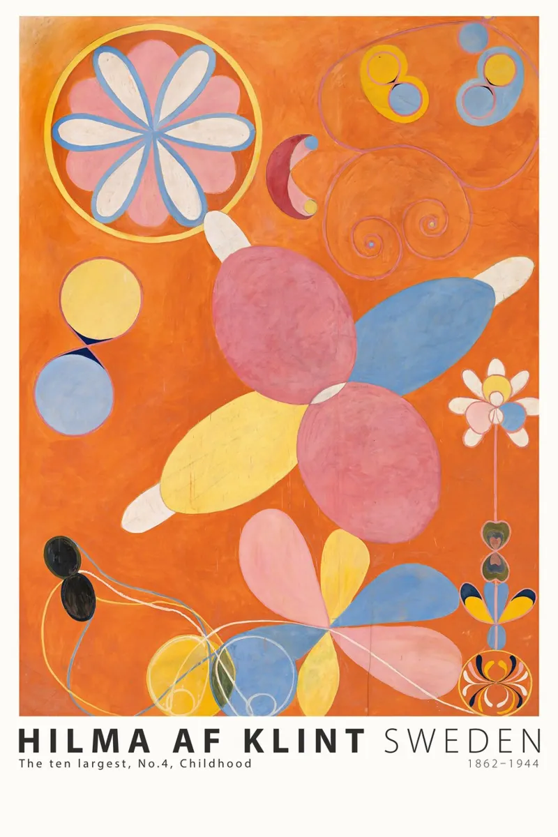 Hilma AF Klint - I dieci più grandi No. 4 Infanzia pellicola backlit da Old Masters