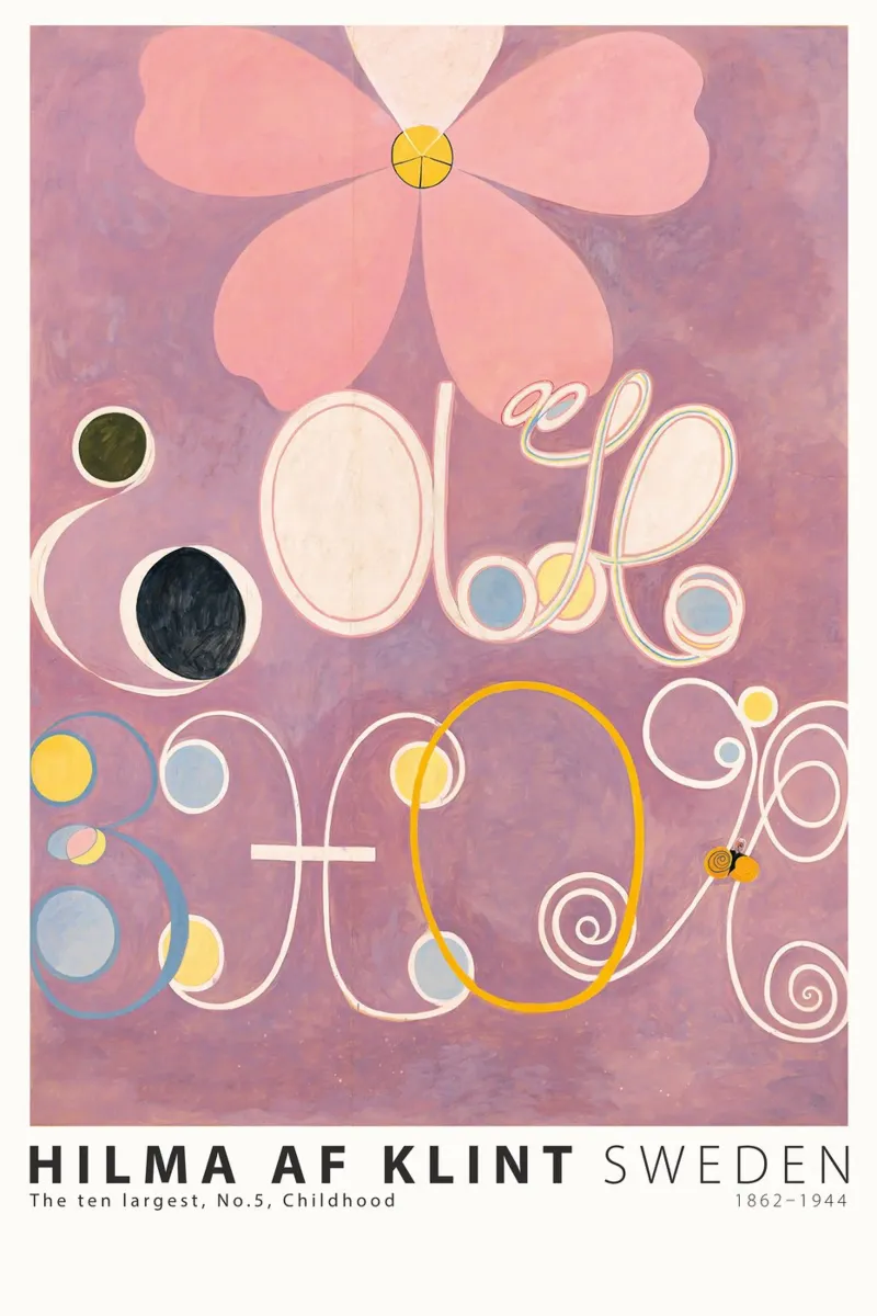 Hilma AF Klint - I dieci più grandi No. 5 Infanzia carta hahnemühle da Old Masters