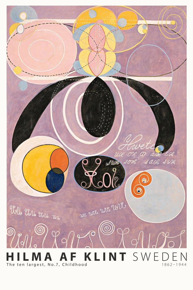Hilma AF Klint - The ten largest No. 7 Childhood poster by Old Masters