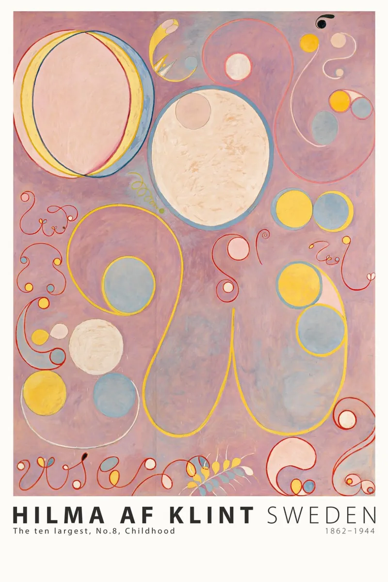 Hilma AF Klint - I dieci più grandi No. 8 Infanzia pellicola backlit da Old Masters