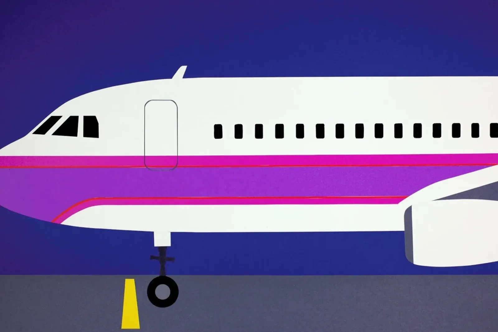 Airplane A320 pellicola backlit da Rosi Feist