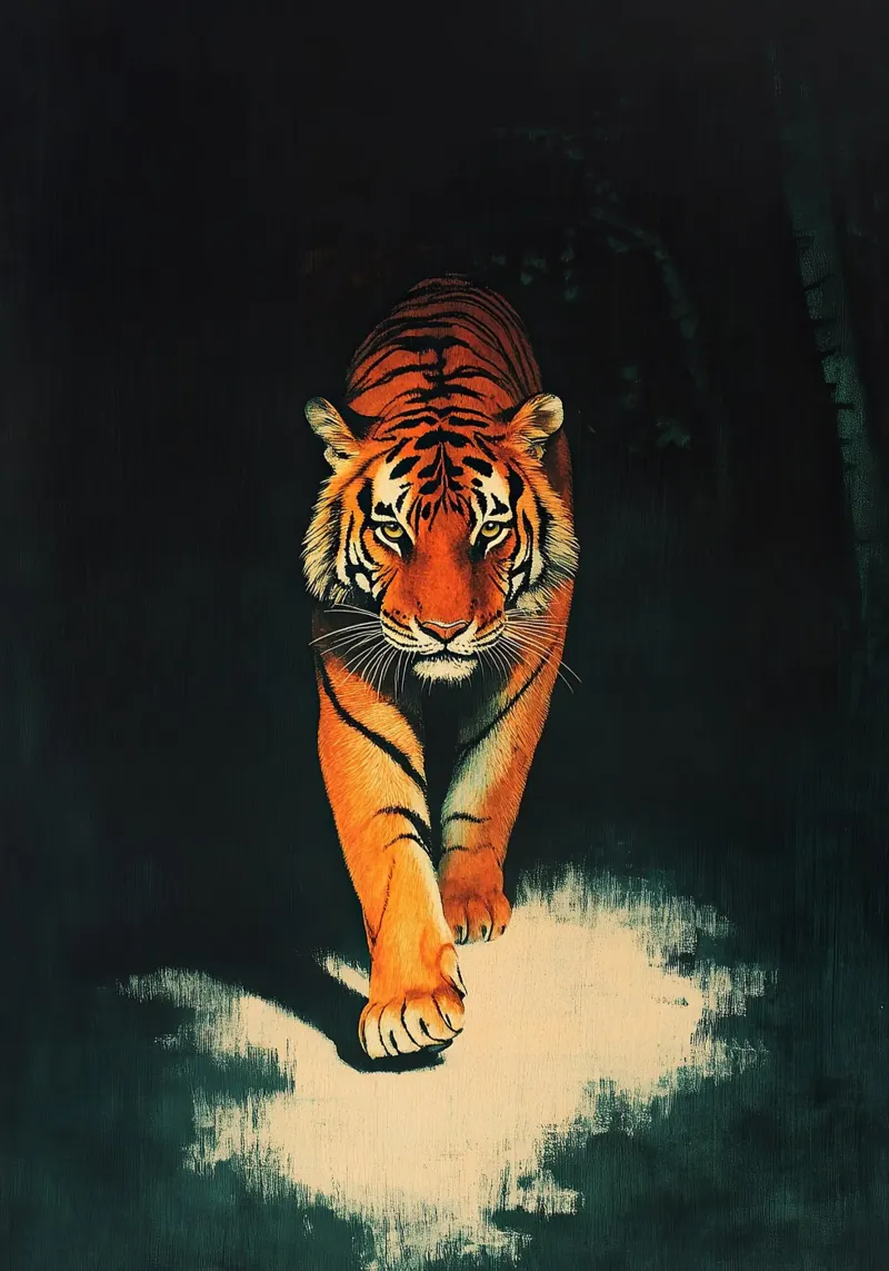 Tigre pellicola backlit da Nikis Art Studio