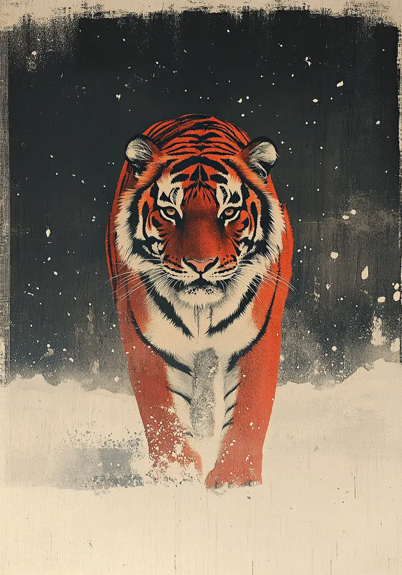 Tigre carta hahnemühle da Nikis Art Studio