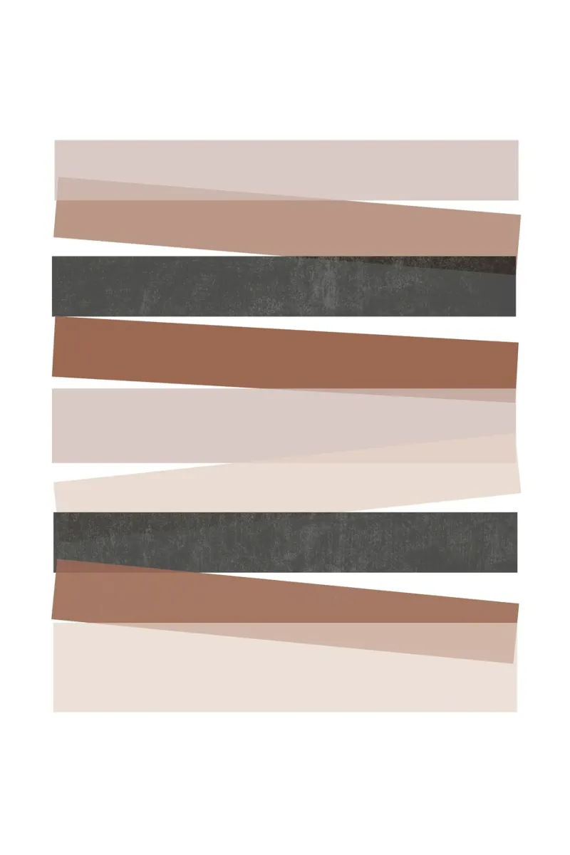 Strisce geometriche astratte pellicola backlit da Melloi Art Print