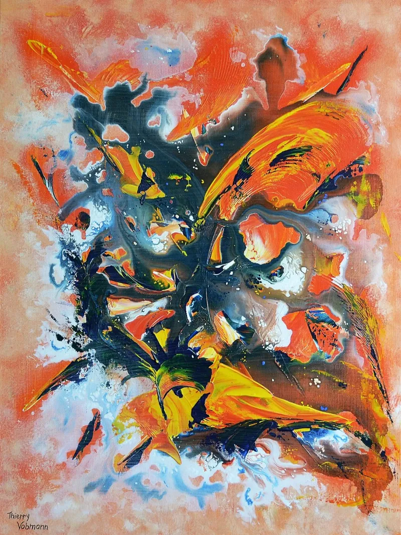 BURNING LOVE poster da Thierry Vobmann Abstract painting