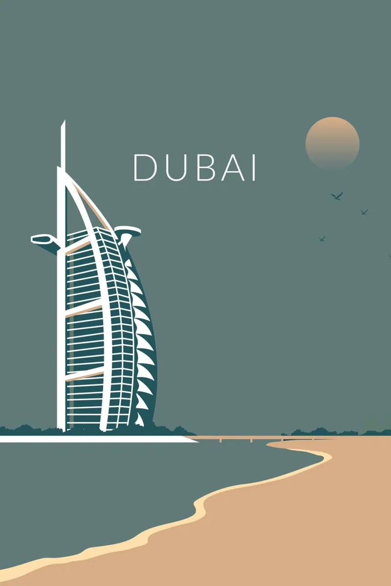 Dubai al chiaro di luna pannello forex da studiopicaprints