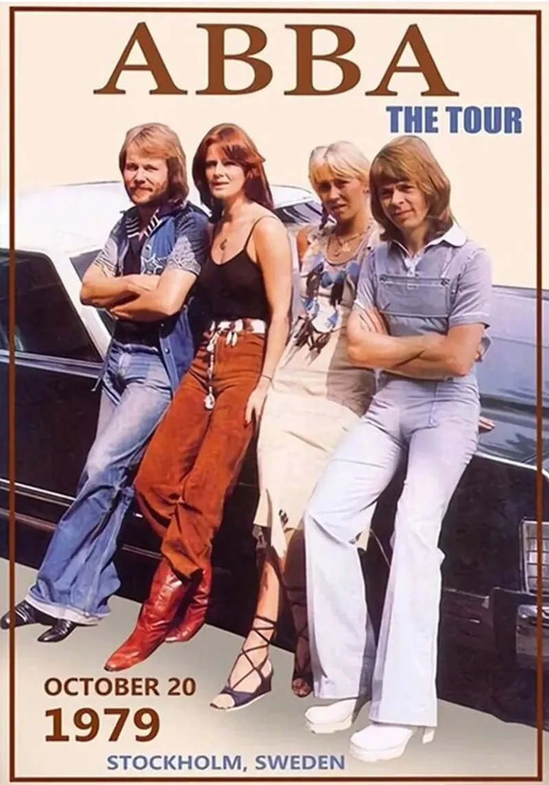 Abba Tour 1979 Ol-Poster Backlit Folie von HUMMERSONIC