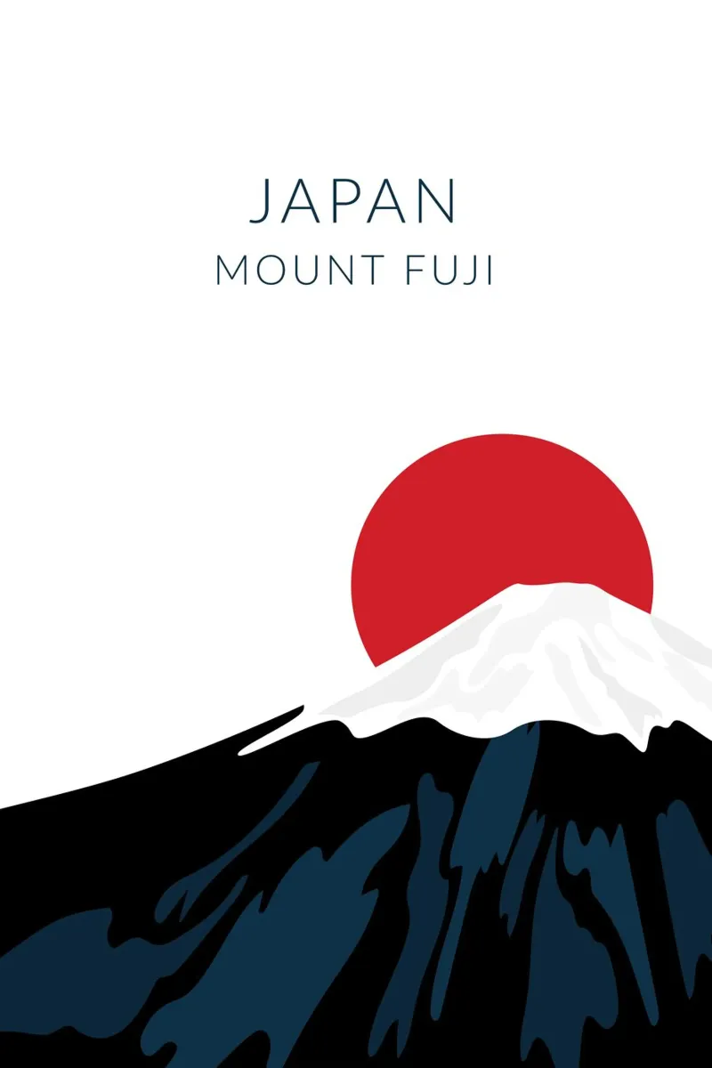 Monte Fuji Giappone pellicola backlit da studiopicaprints