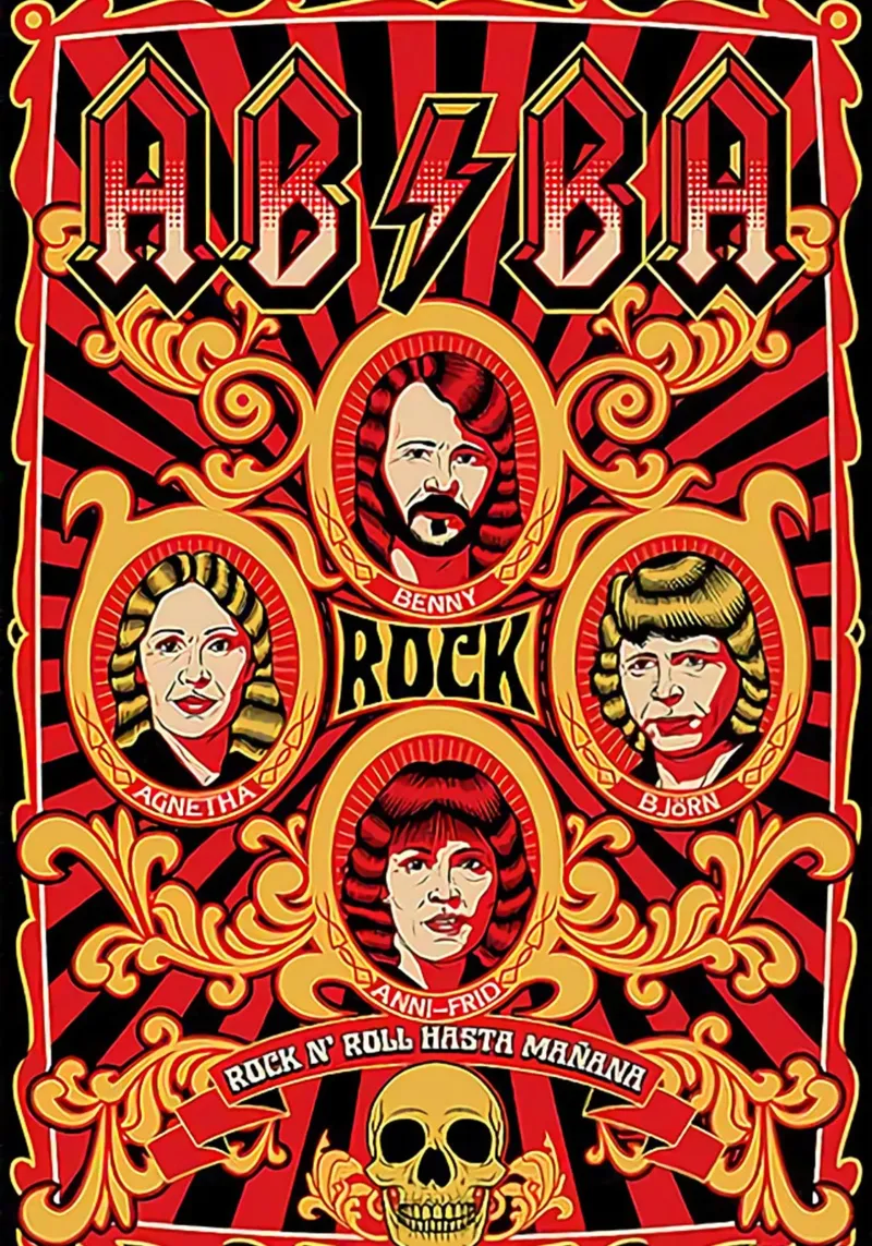 Rock n roll hasta manana - Abba pellicola backlit da HUMMERSONIC