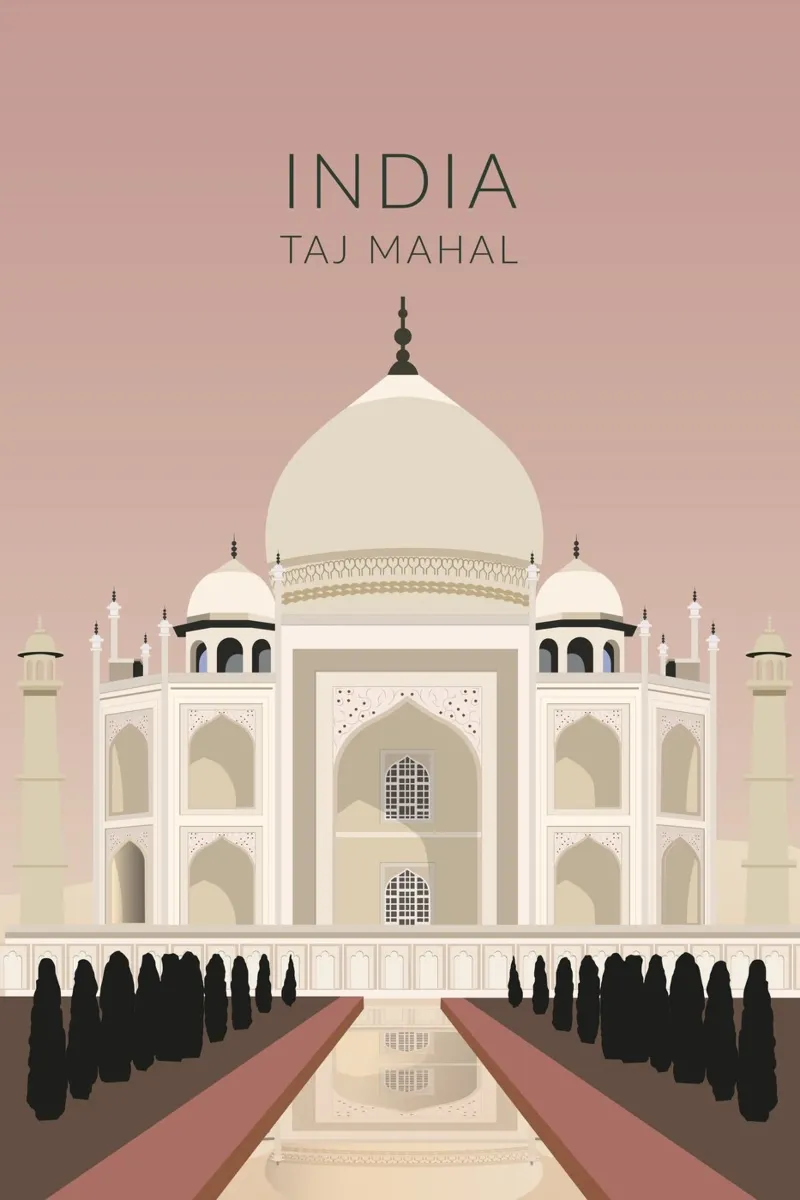 Taj Mahal India backlit film by studiopicaprints