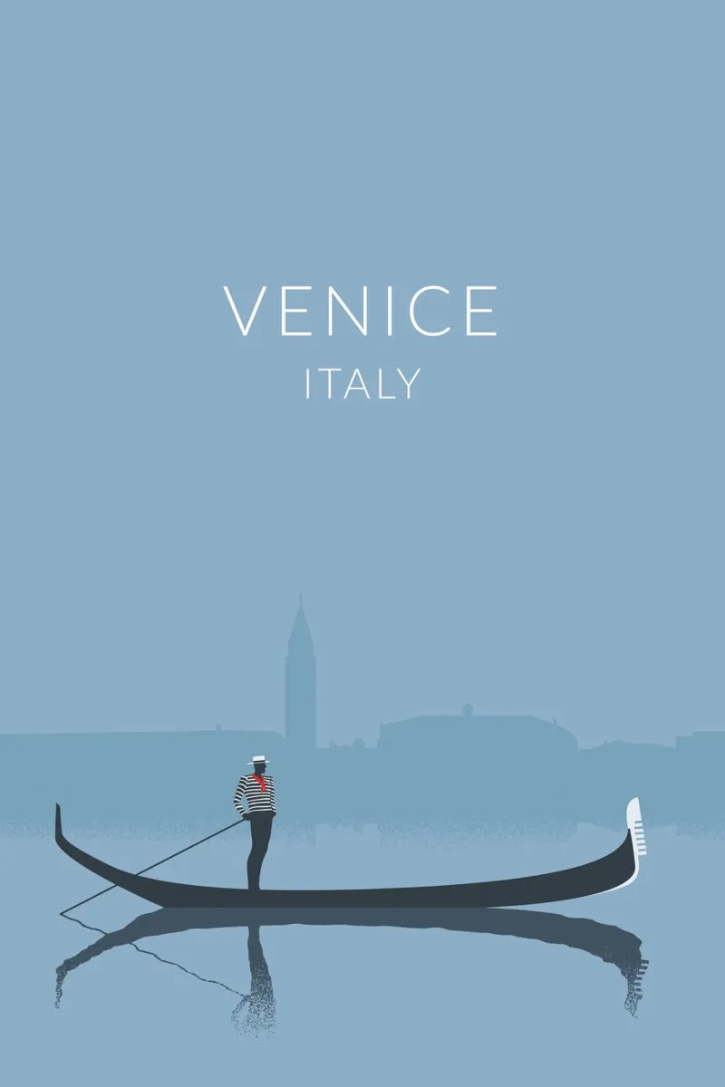 Venezia Italia poster con telaio in plastica da studiopicaprints