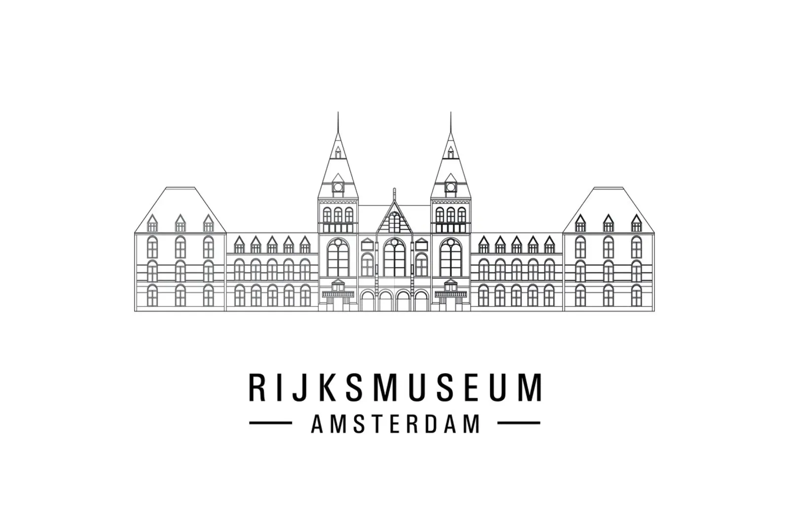 Rijksmuseum Amsterdam poster avec cadre en bois de studiopicaprints