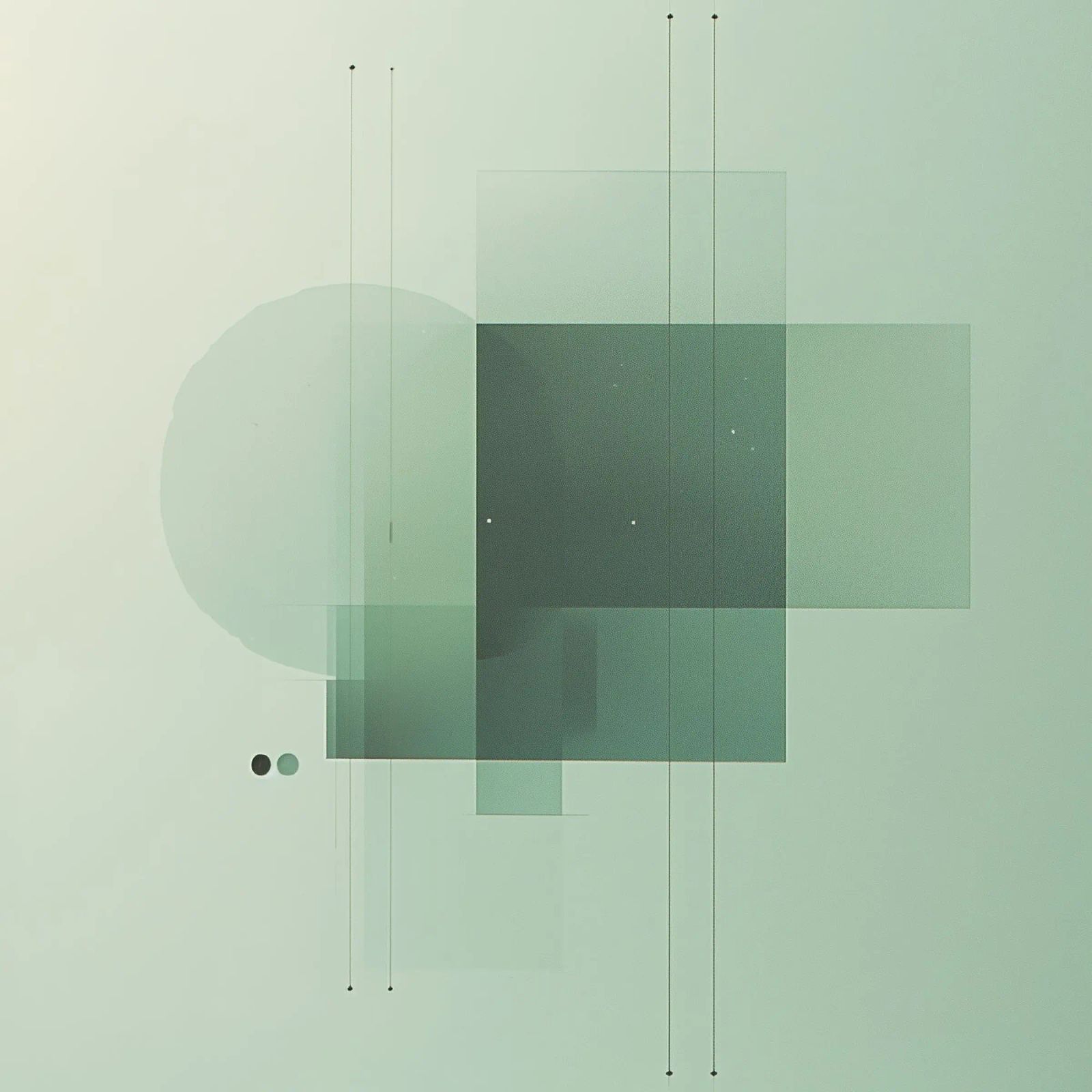 Abstraktes geometrisches retro-modernes Design Poster von Little Things