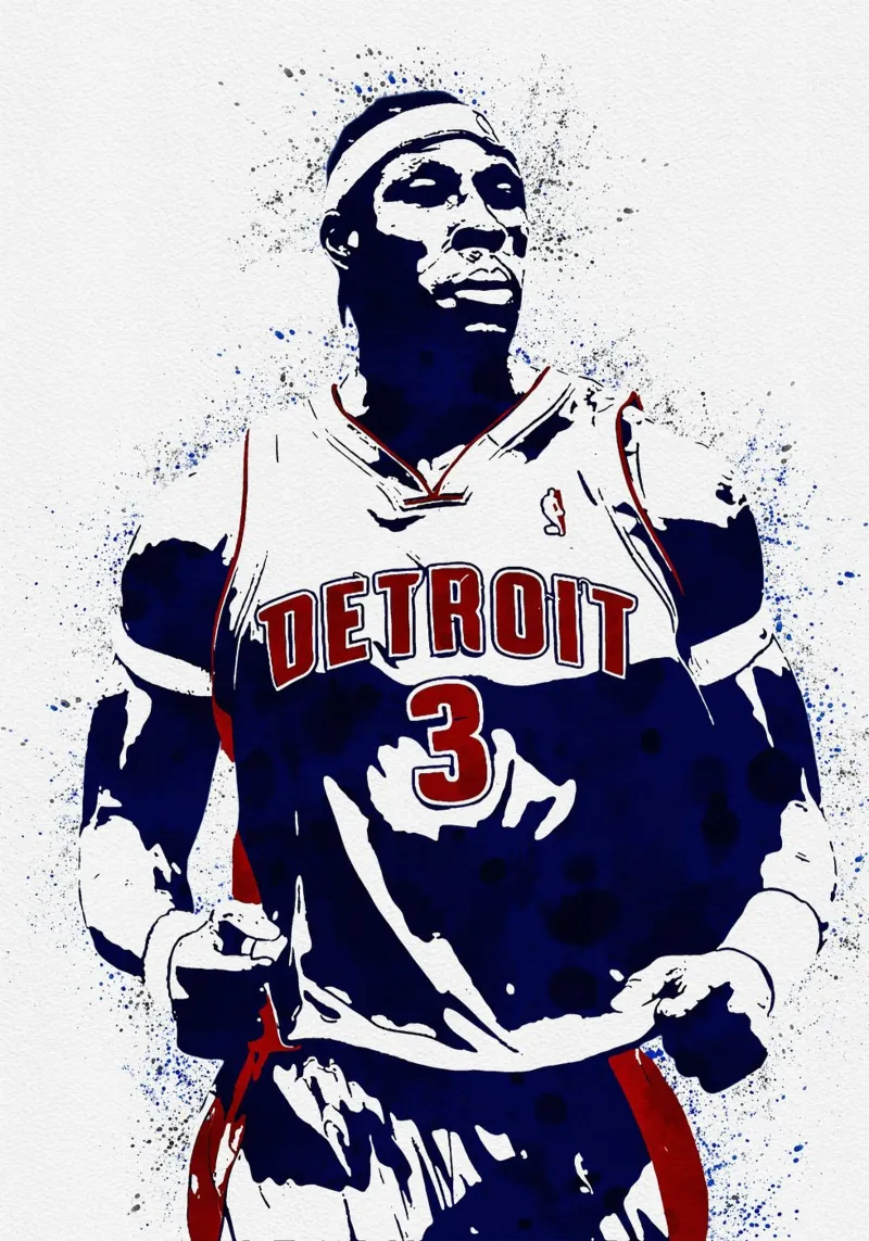 Ben Wallace Detroit Pistons 1 carta hahnemühle da tenten