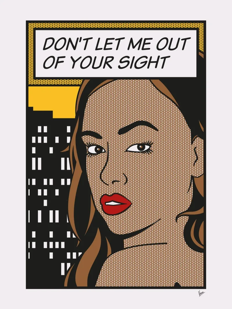 No034 Jezabel Vessir-TGND poster con telaio in legno da Girl Next Door Fantasy Dramas