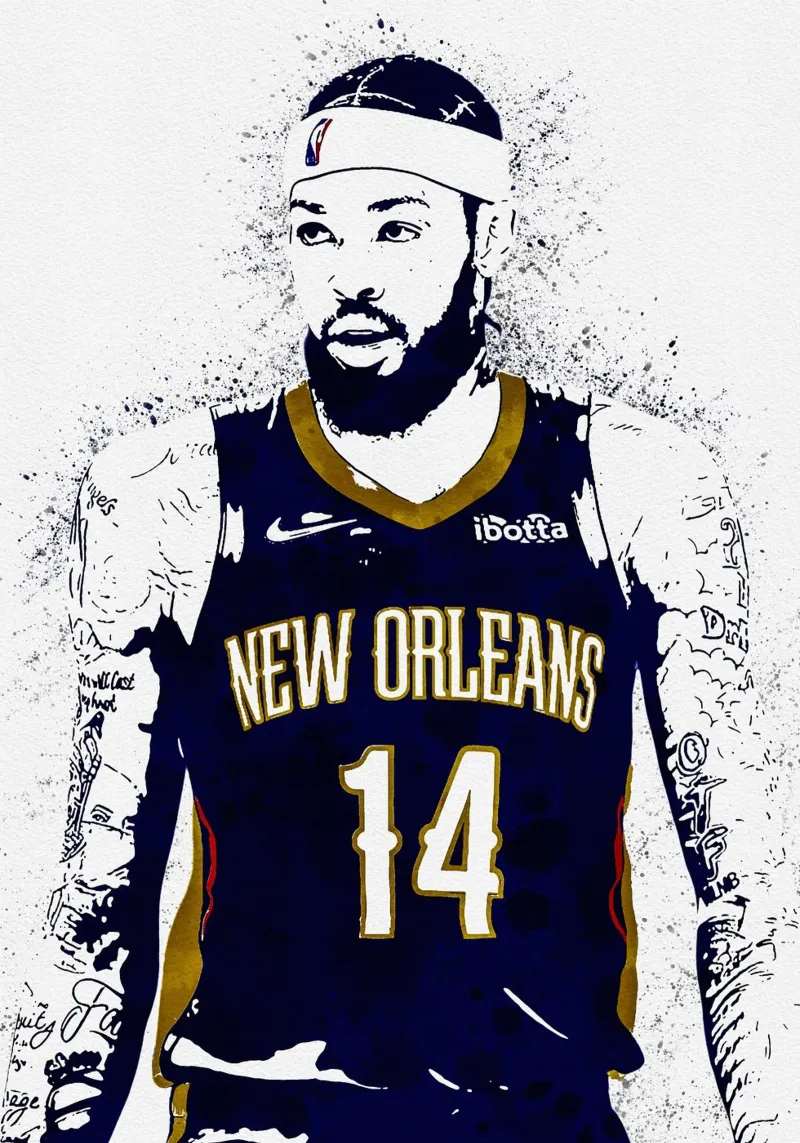 Brandon Ingram New Orleans Pelicans pellicola backlit da tenten