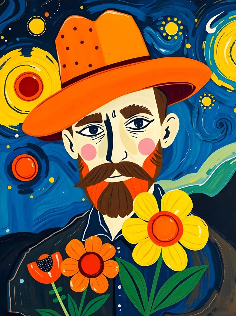 STARRY NIGHT VINCENT VAN GOGH STYLE poster by ARTOMATIC